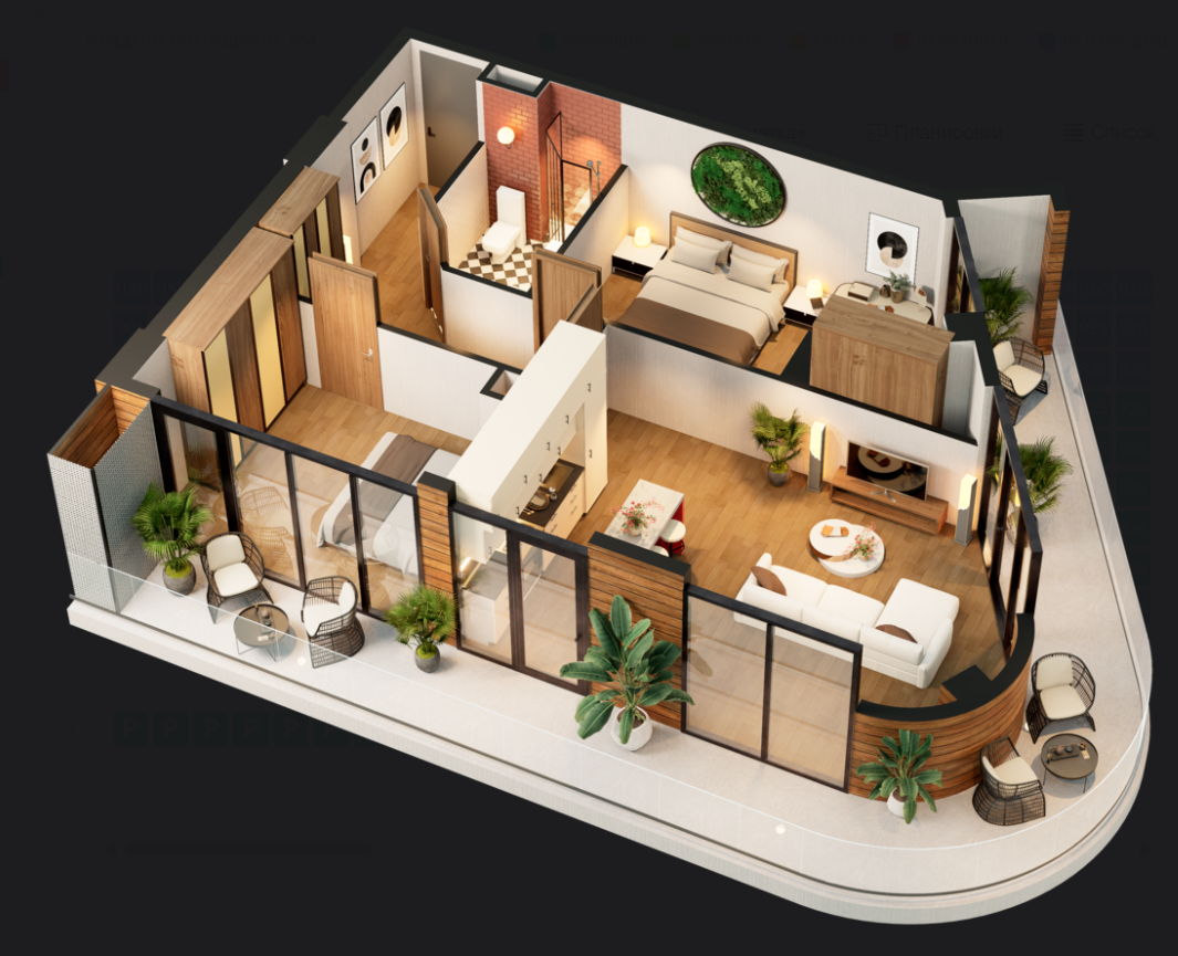 AR-G-310 Two-bedroom 2+1 apartment for sale with city view