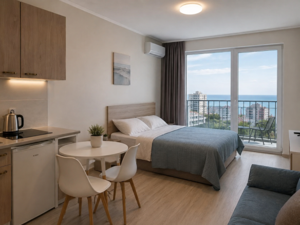 Studio apartment for sale with sea view