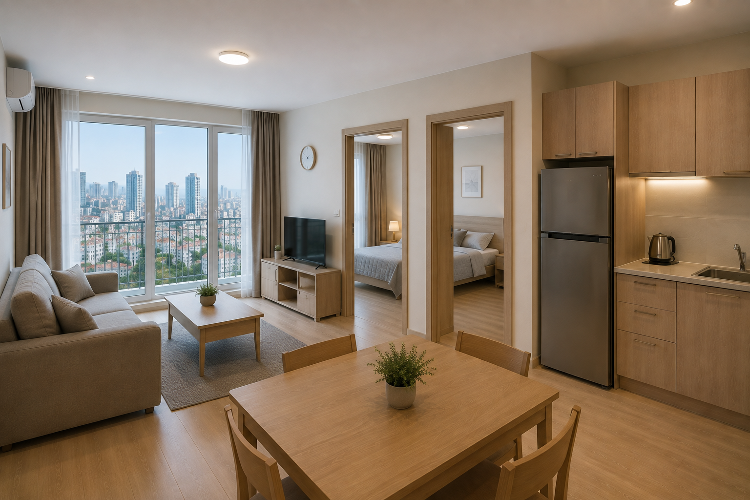 AR-G-437-2 Two-bedroom 2+1 apartment for sale with city view