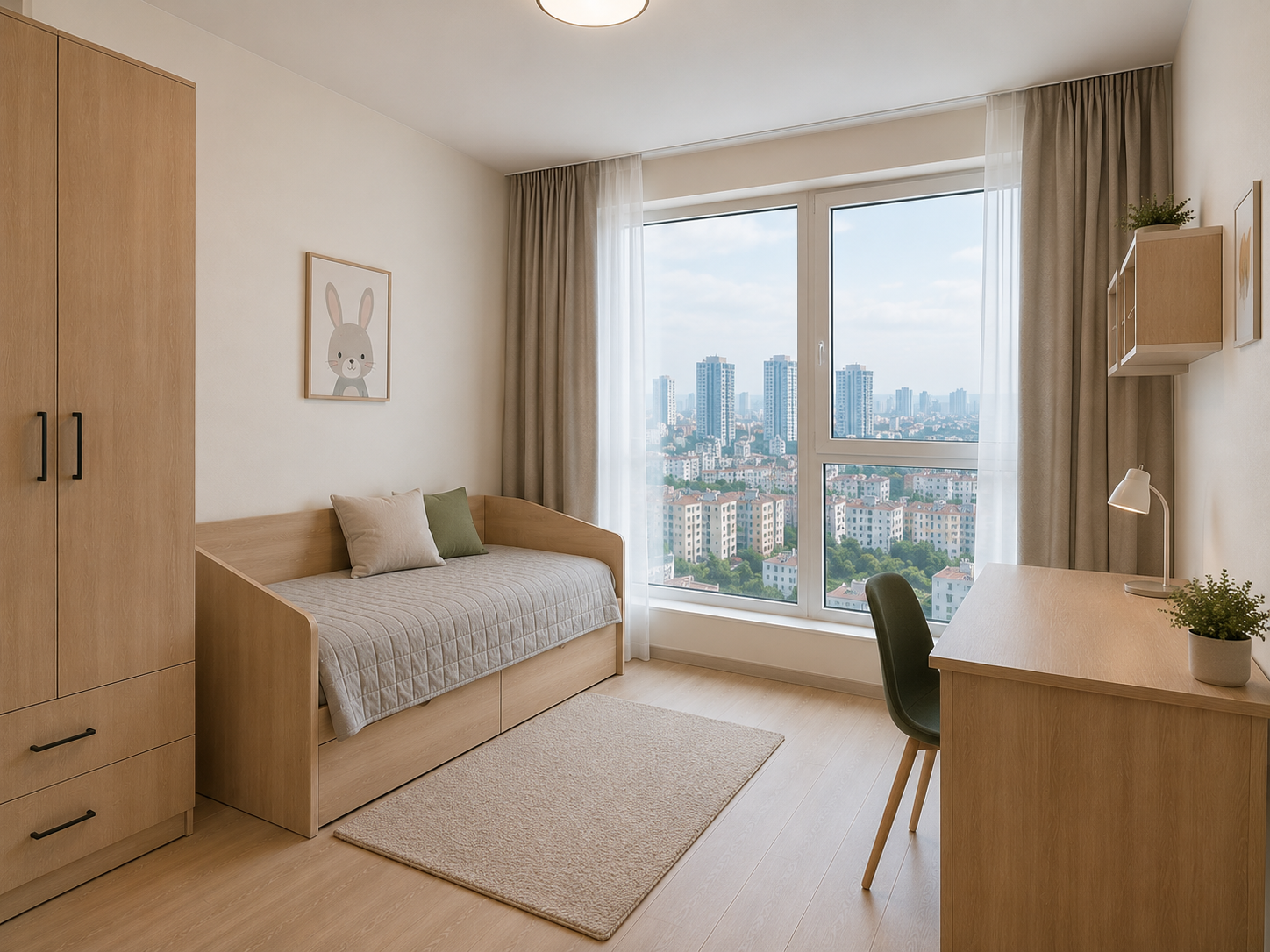 AR-G-437-4 Two-bedroom 2+1 apartment for sale with city view