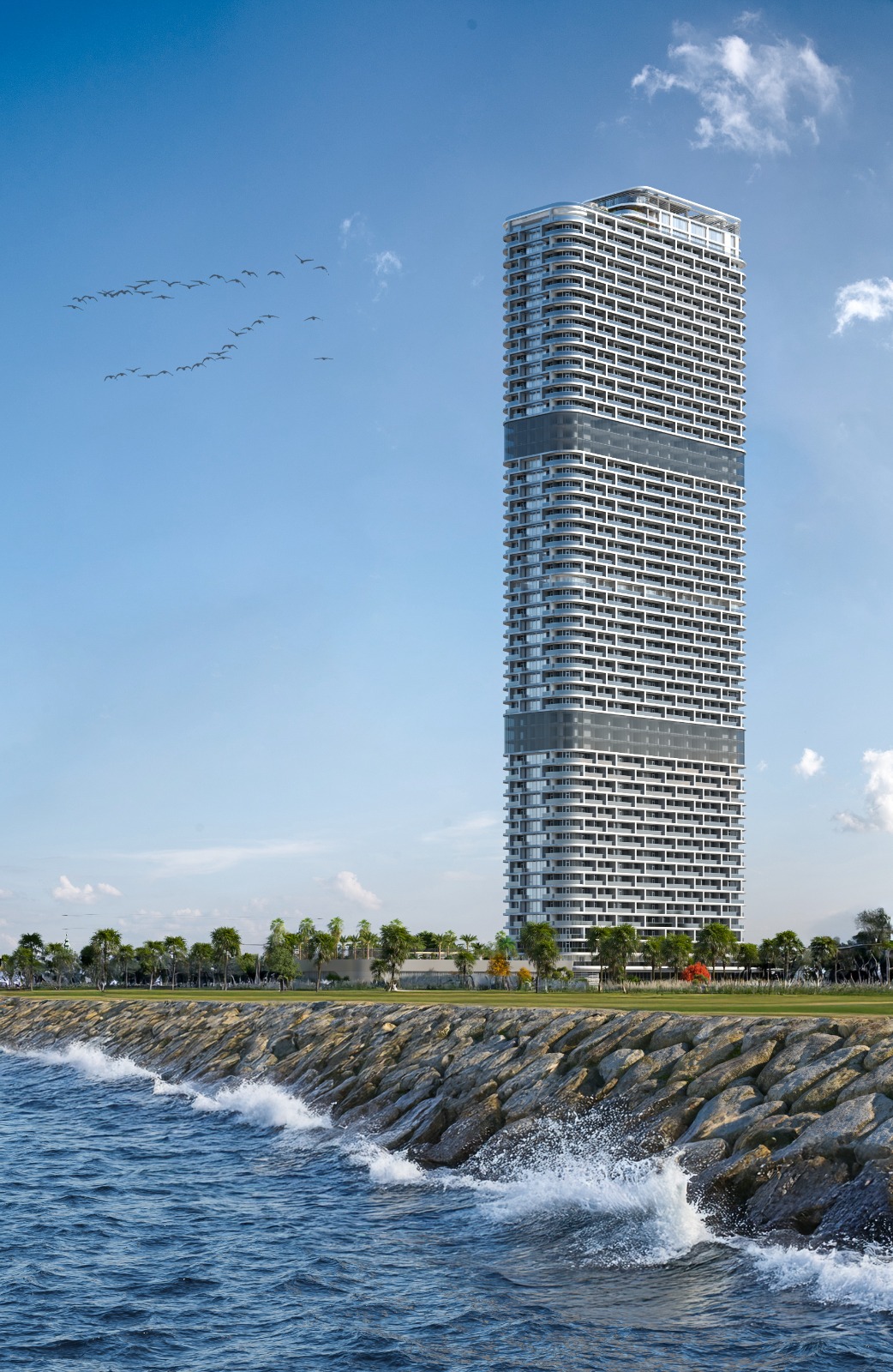 Ambasadori-2 Продается трехкомнатная квартира 2+1 с видом на город и море