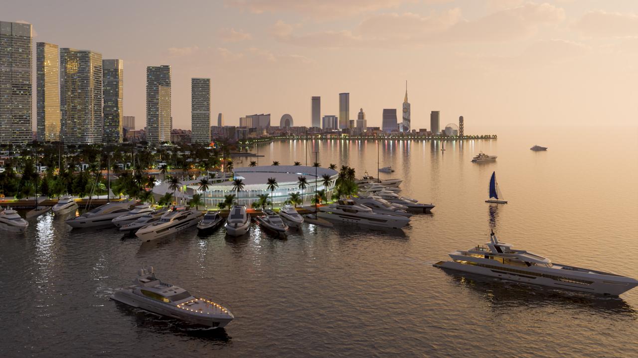 Ambasadori-5 Продается трехкомнатная квартира 2+1 с видом на город и море