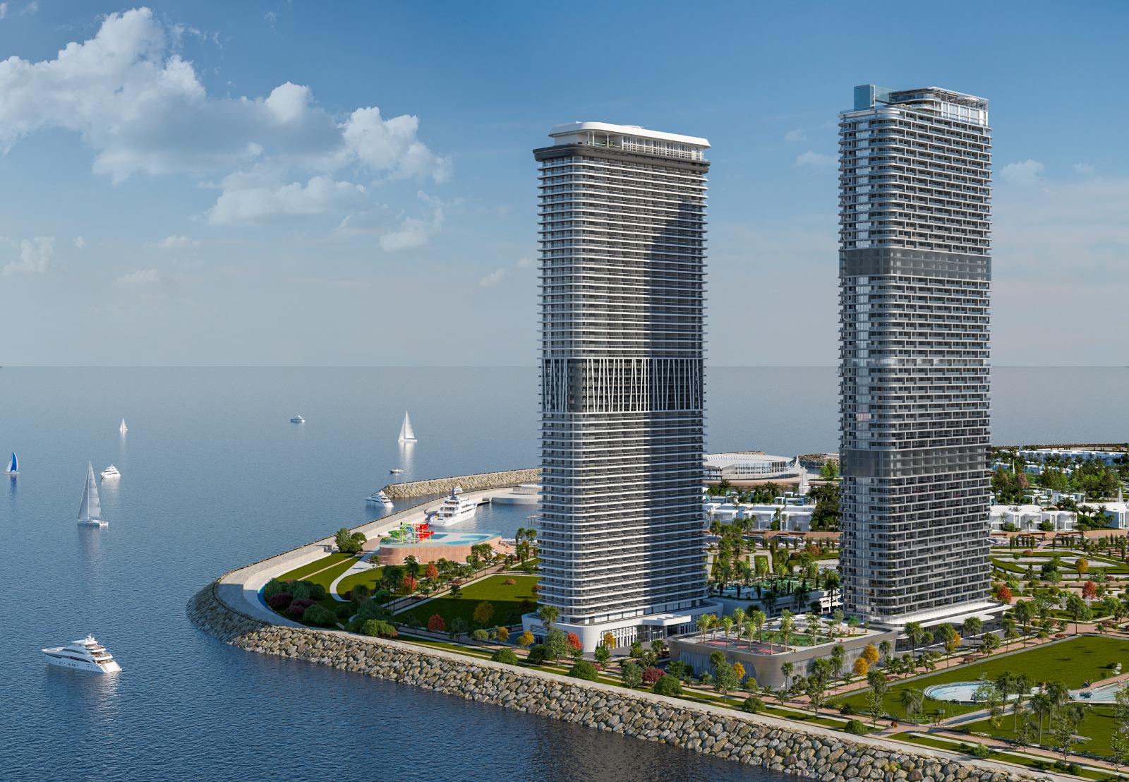 Ambasadori Продается трехкомнатная квартира 2+1 с видом на город и море