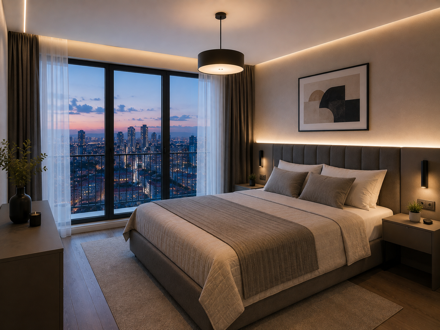 One-bedroom 1+1 apartment for sale with city view