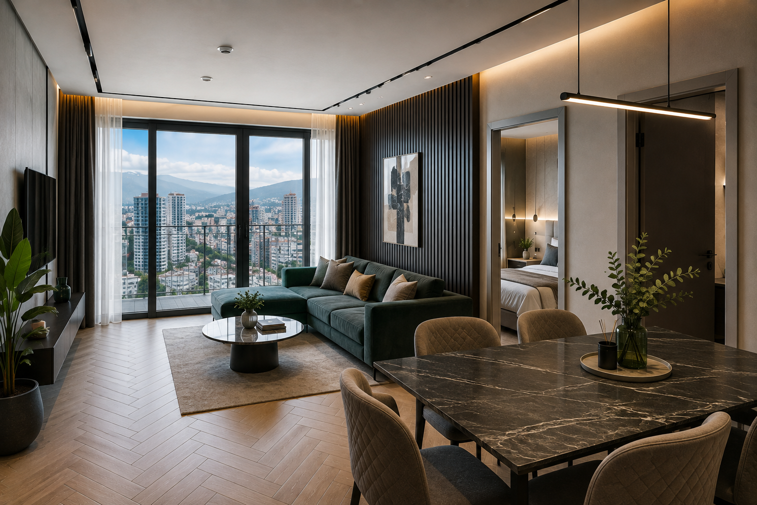 BA-I-A1613-2 Two-bedroom 2+1 apartment for sale with city view