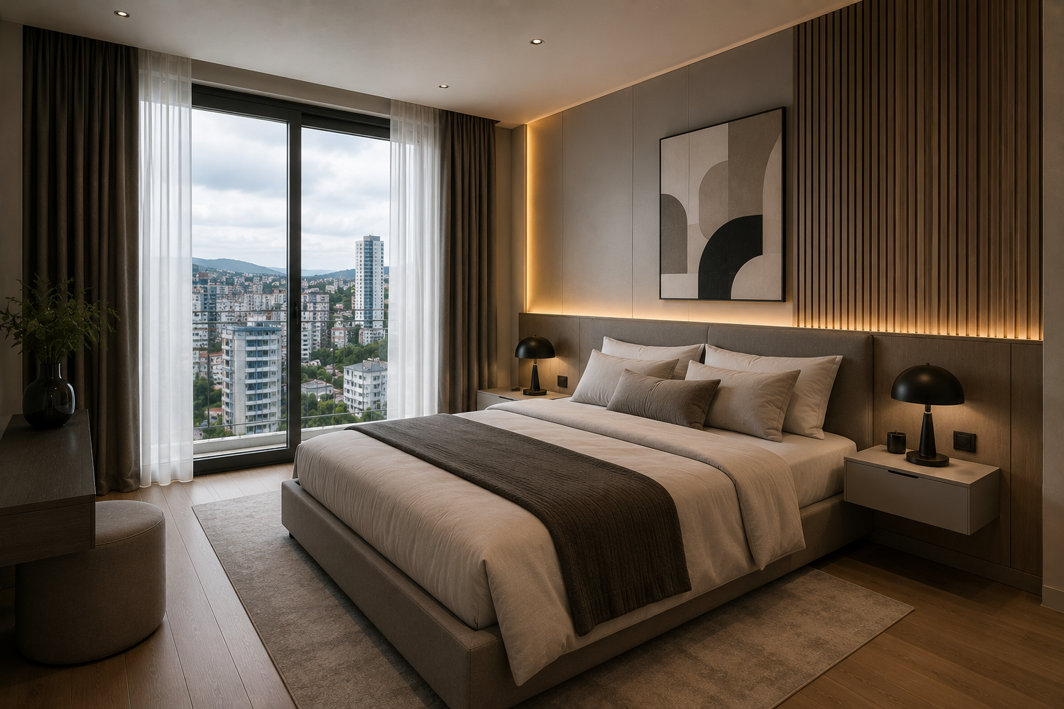 BA-I-A1613-3 Two-bedroom 2+1 apartment for sale with city view