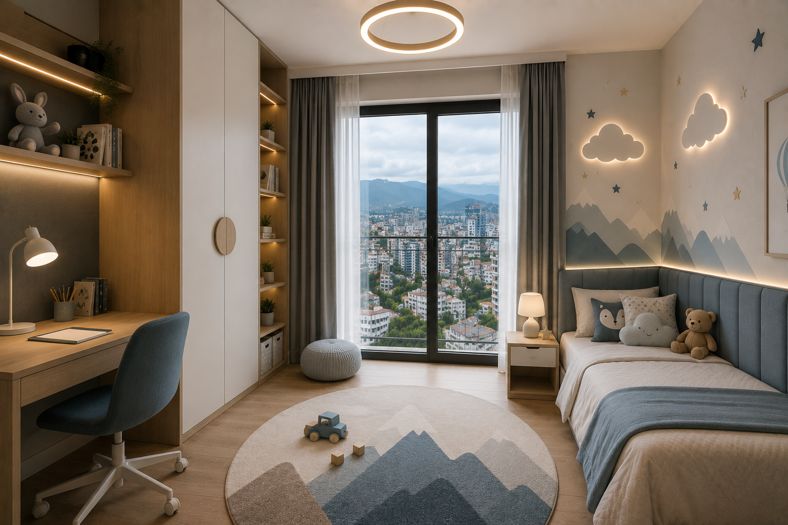 BA-I-A1613-4 Two-bedroom 2+1 apartment for sale with city view