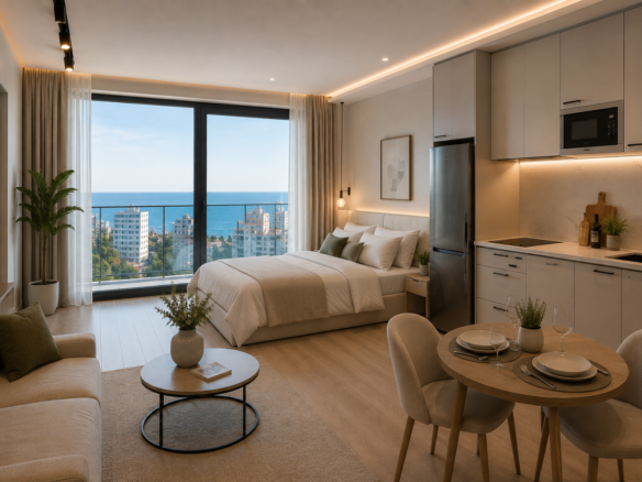 Studio apartment for sale with sea view